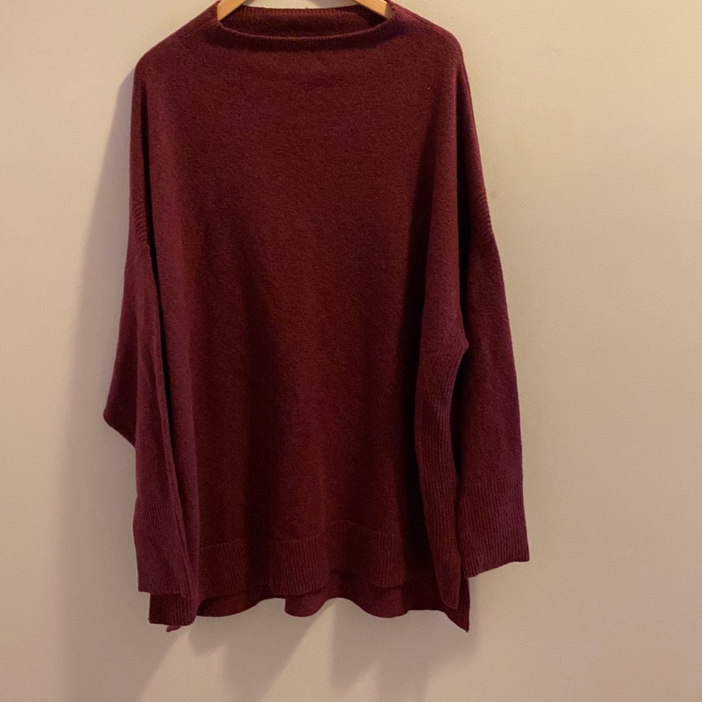 Burgundy plus size sweater NWT.